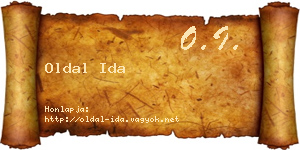 Oldal Ida névjegykártya